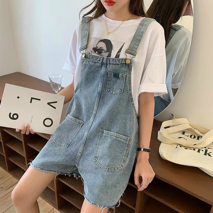 Yếm nữ ngắn cao cấp julido store, yếm nữ màu xanh ống rộng túi hộp cá tính phong cách HÀN QUỐC 2021 yn0001 | BigBuy360 - bigbuy360.vn