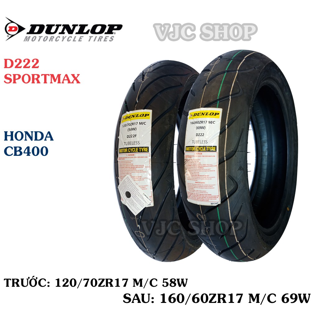 Lốp xe Honda CB400 hãng Dunlop