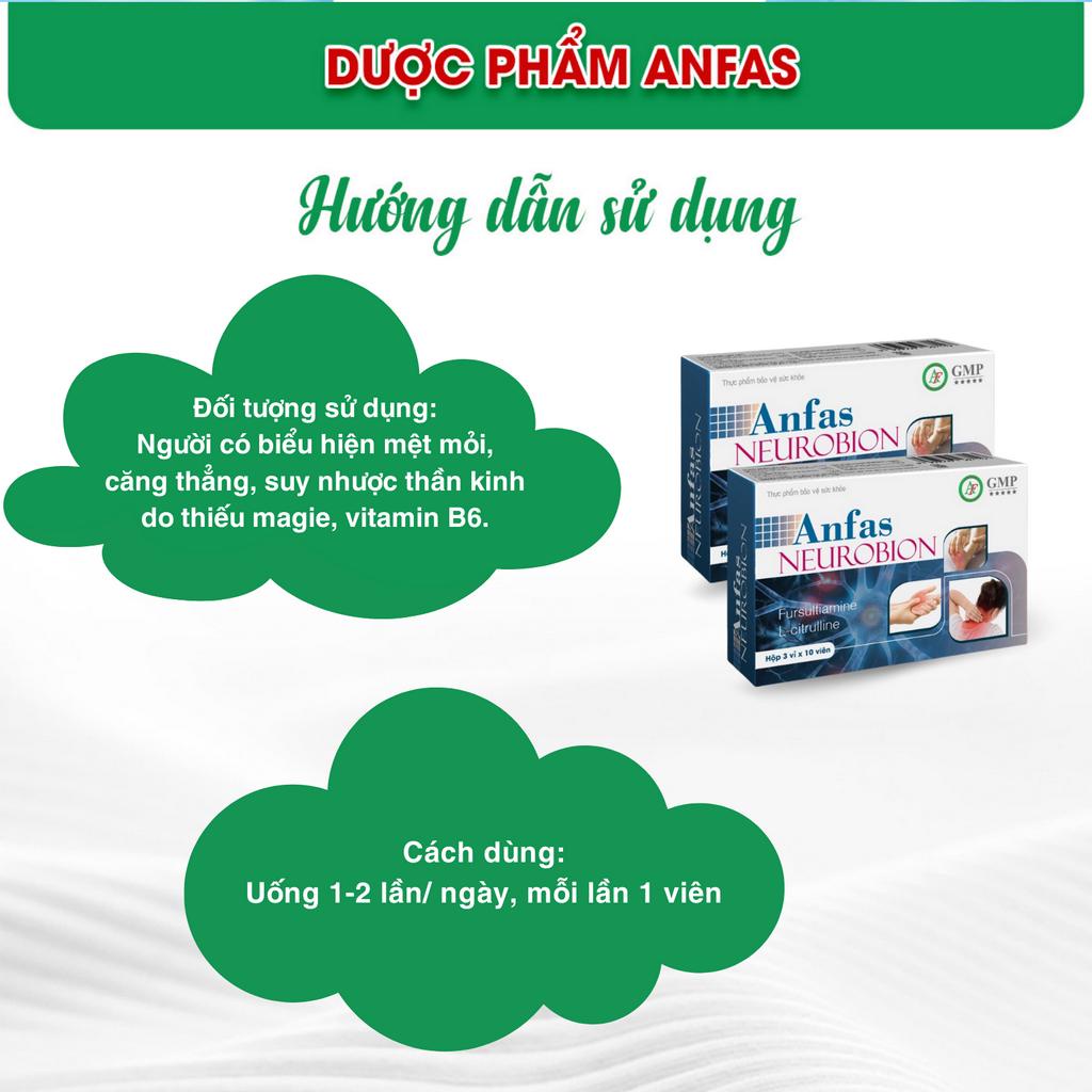 Viên uống Neurobion Anfas   - bổ sung Magie B6 giảm tê bì chân tay, đau nhức vai gáy, dây thần kinh.