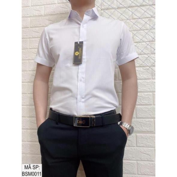 Bán sỉ Áo sơ mi nam ngắn tay kẻ tăm BSM0011 chất đẹp💦ảnh thật💦