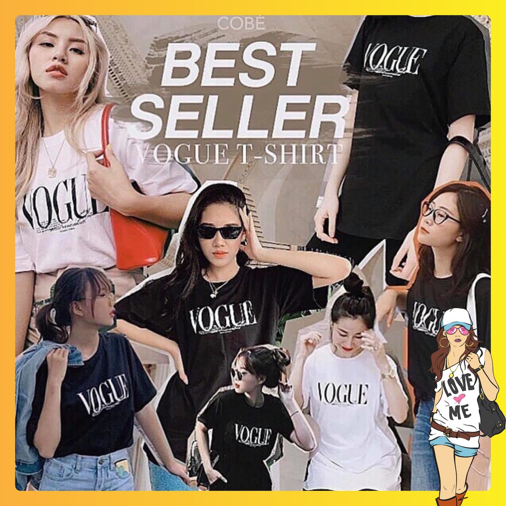 ÁO Phông Nữ❤️ÁO Thun VOGUE❤️Dáng rộng-vải cotton-mềm mịn thoáng mát-trẻ trung-cá tính Mã AT01 | BigBuy360 - bigbuy360.vn