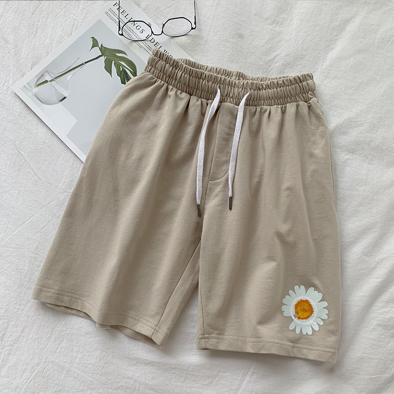 Quần Short Ống Rộng Họa Tiết Hoa Cúc Dễ Thương Dành Cho Nữ Jp5