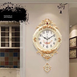 Đồng Hồ Treo Tường Cao Cấp Tân Cổ Điển, Trang Trí Nhà Cửa, Phòng Khách, Phòng Ngủ