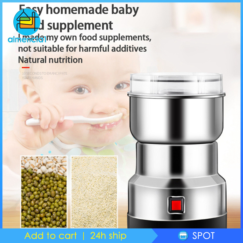 [ALMENCLA1]Electric Coffee Grain Grinder Kitchen Nuts Herb Spices Grinding Machine Home