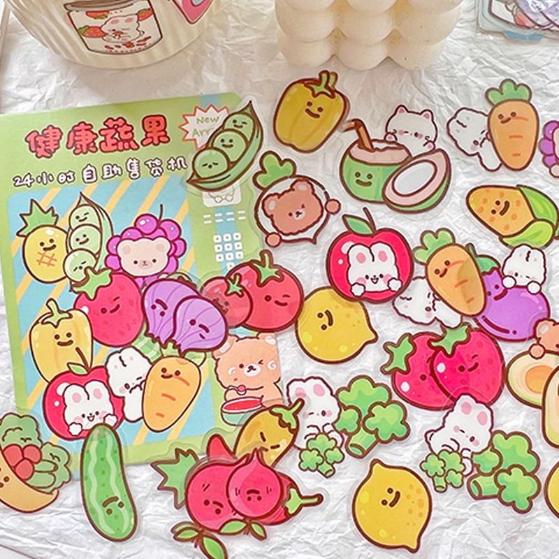 Bộ 40 Sticker Hoạt Hình Xinh Xắn Chống Thấm Nước