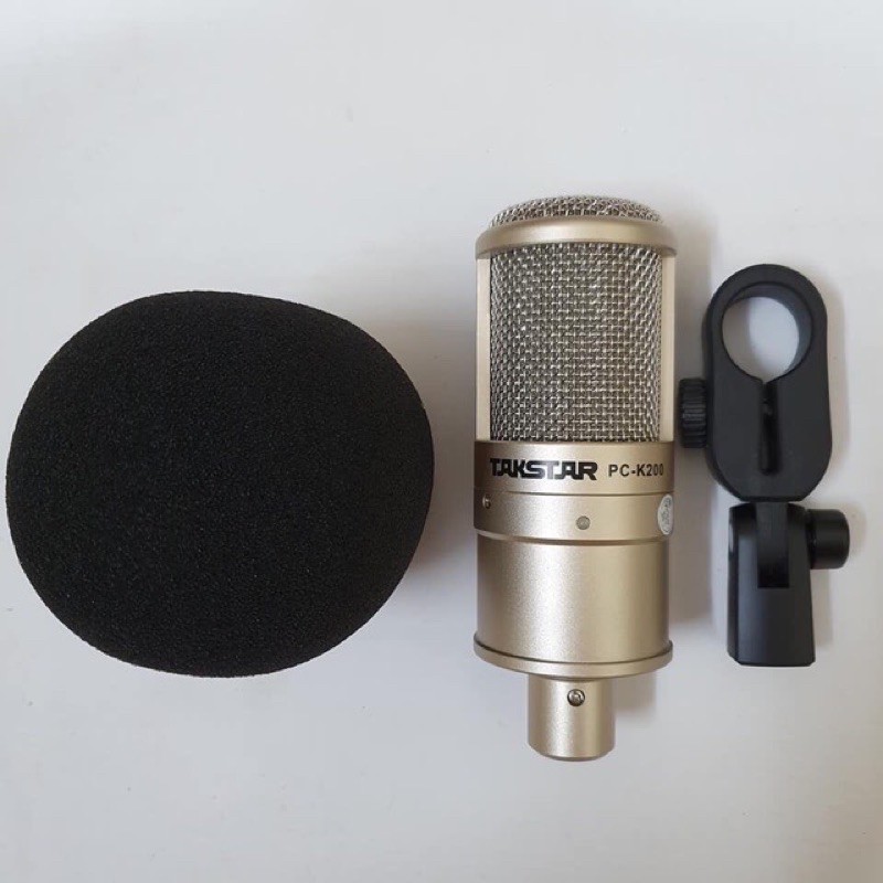 combo mic thu âm pc k200 và suondcard icon upod pro hàng chính hãng của takstar