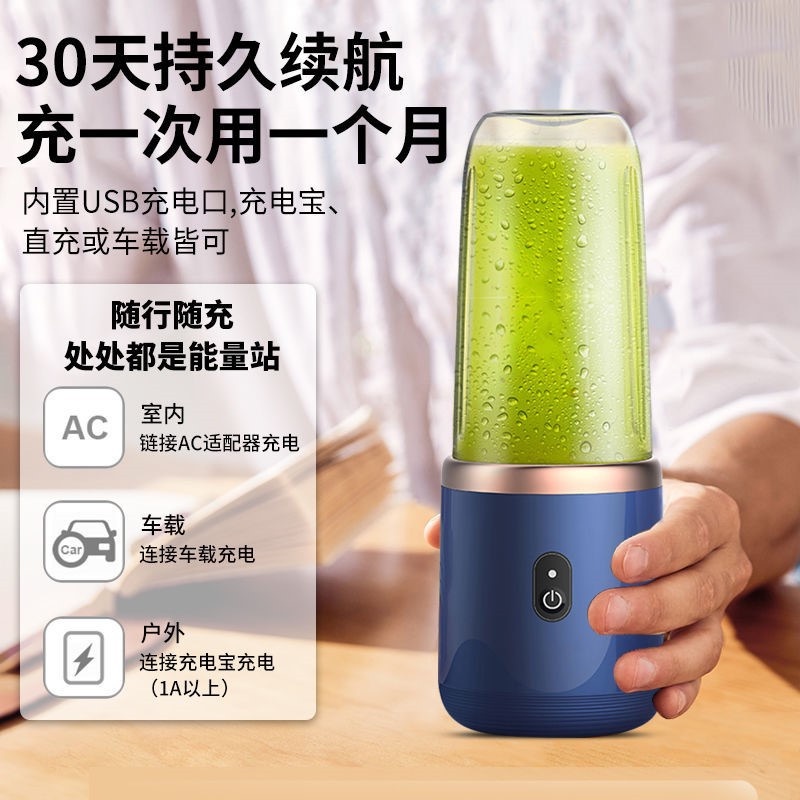 Máy xay mini cầm tay 6 lưỡi juicing cup siêu tiện lợi,siêu gọn nhẹ