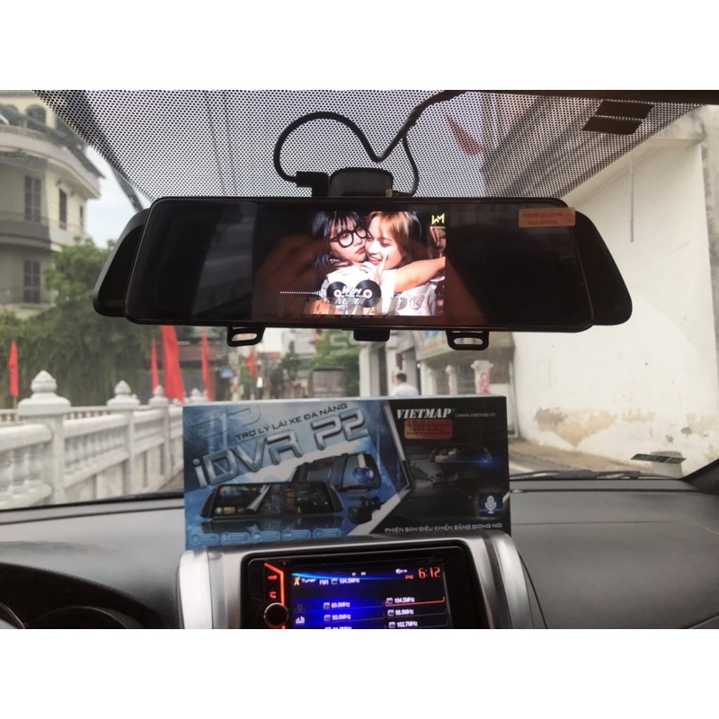 Camera hành trình gương VIETMAP iDVR P2  Dẫn đường  Định vị  Truyền Video từ xa