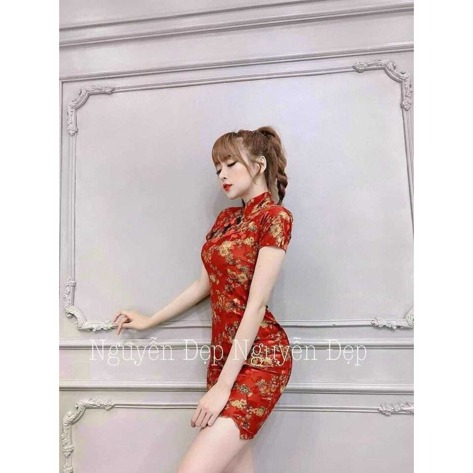 Đầm body nữ kiểu sườn xám cực xịn xò, sang chảnh thời trang nữ cho nàng đi tiệc hoặc đi chơi siêu xinh