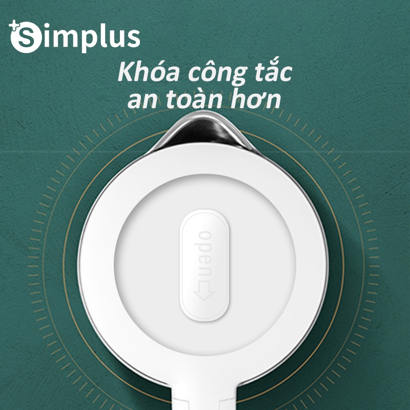 [Mã BMBAU50 giảm 10% đơn 99k] Bình đun siêu tốc Simplus (1.8L) lớp cách nhiệt chống bỏng tự ngắt điện khi sôi