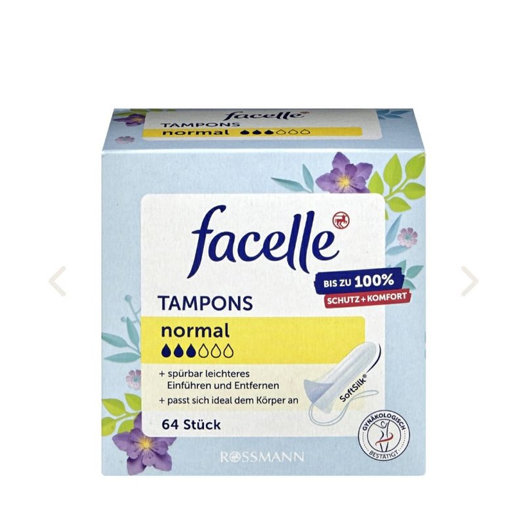 Lẻ 1 nút băng vệ sinh dạng nút Tampon OB, Facelle nội địa Đức
