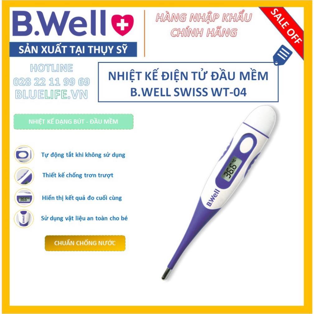 [SIEU SALE] * [Hàng SX tại THỤY SỸ] - NHIỆT KẾ ĐIỆN TỬ B.WELL SWISS WT-04 [100% CHÍNH HÃNG] - SIÊU BẢO HÀNH TRỌN ĐỜI - 1