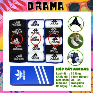 Combo Tất Vớ Adidas Cổ lửng Fullbox Cao Cấp Hàng xuất dư Dệt tỉ mỉ Logo sắc nét Hộp quà tặng PHỤ KIỆN DRAMA MS006
