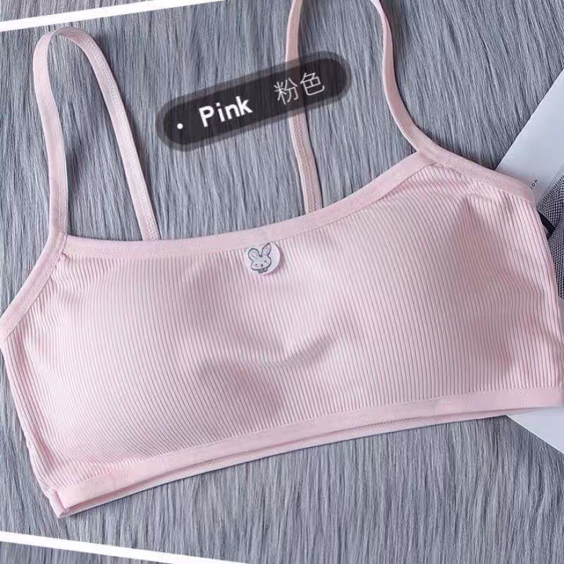 Áo Bra Cotton Hình Thỏ Học Sinh Kèm Mút Ngực, chất đẹp