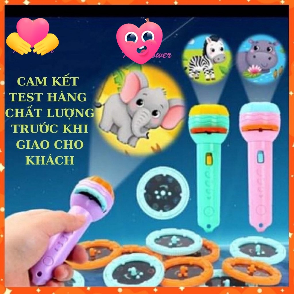 Đèn pin chiếu hình cho bé 24 hình động vật sắc nét