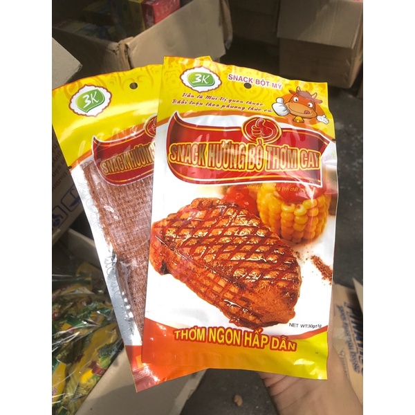 [FREESHIP ĐƠN TỪ 50k] 10 GÓI SNACK BÒ THƠM CAY SIÊU NGON, snack miếng xé cay, đồ ăn vặt