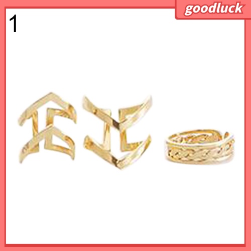 Bộ 3 nhẫn hở hình mũi tên rỗng thời trang cho nữ