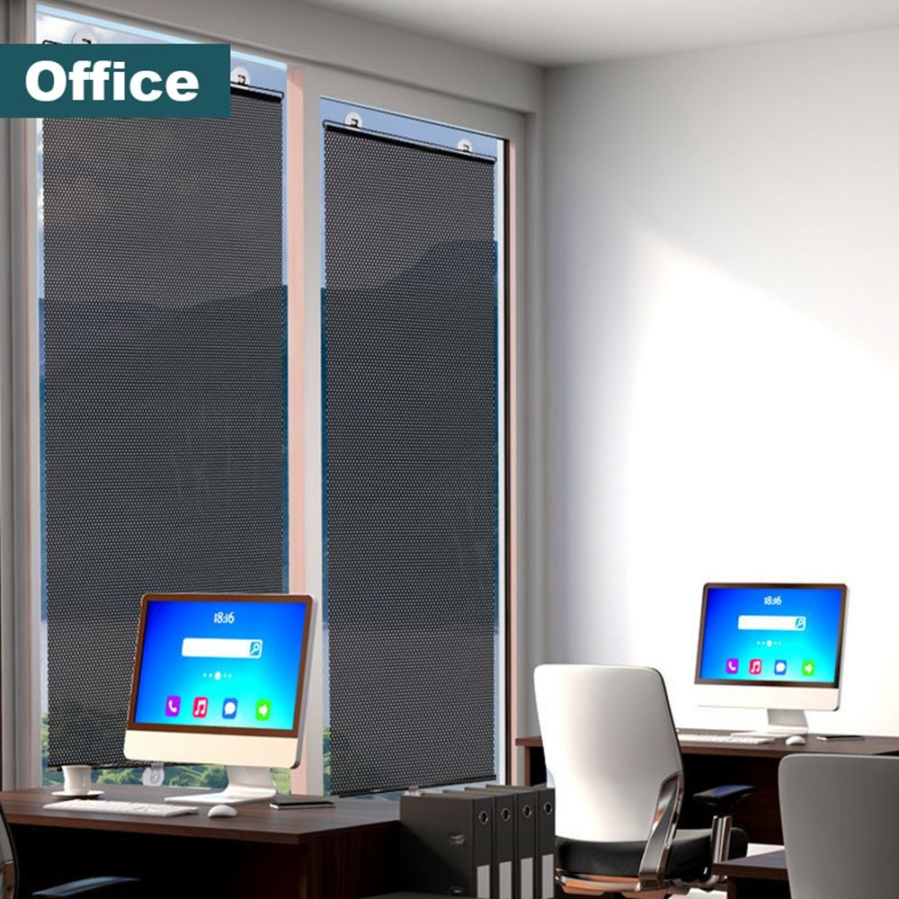Rèm cửa sổ pvc màu trơn dạng cuốn có cốc hút chống nắng bền bỉ dành cho phòng ngủ xe hơi
