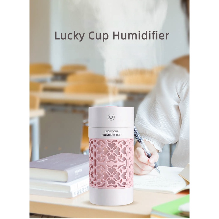 Máy tạo độ ẩm sạc usb có đèn Lucky Cup Humidifier (kèm dây sạc)