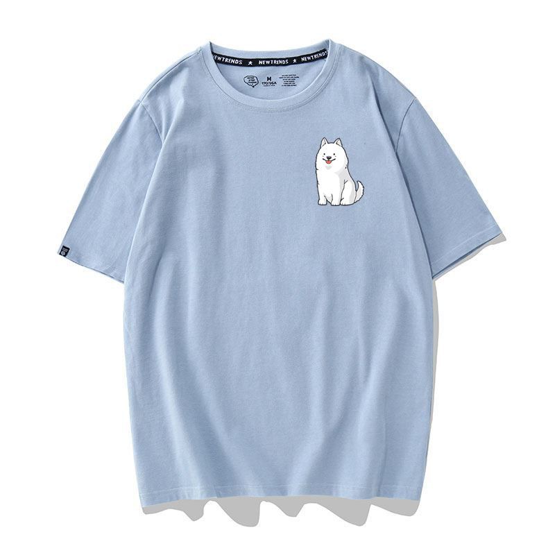 [Hàng Xịn, Gía Tốt] Áo Phông Thun Chó Mập Trắng Mini Nam Nữ - Unisex - Cotton - Mã AT028