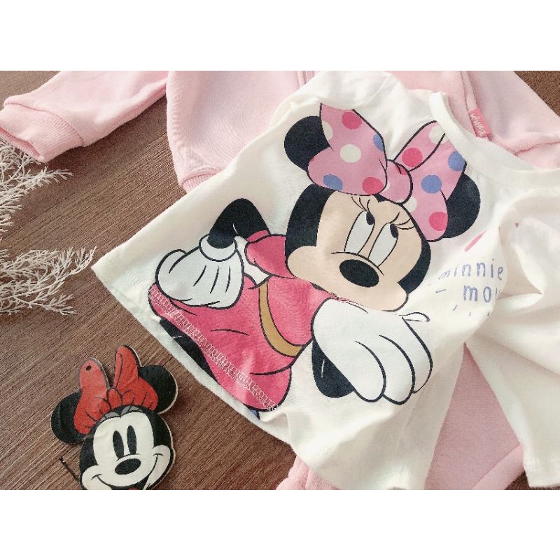 Bộ nỉ micky 3 món bé gái