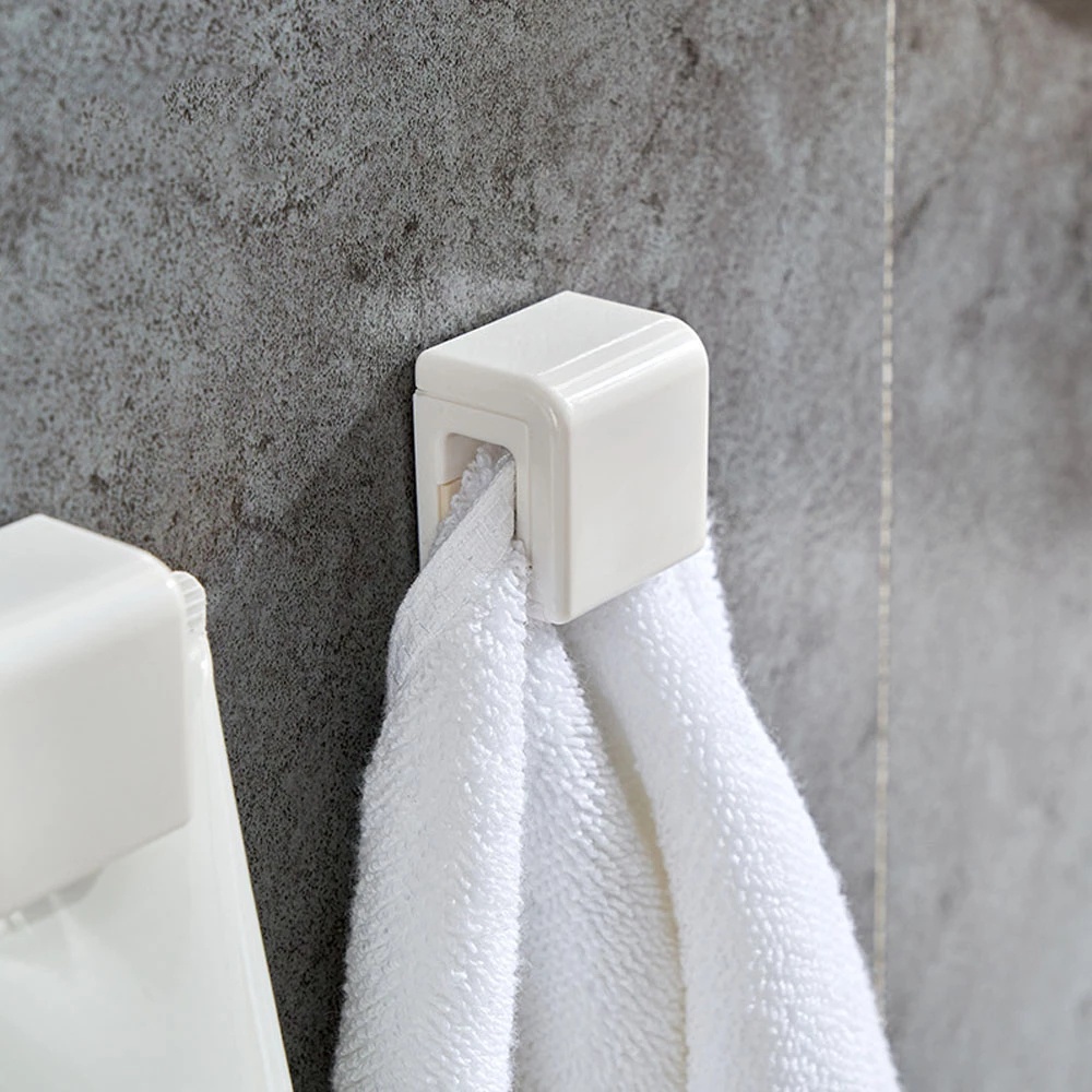 1 Giá Nhựa Đựng Kem Đánh Răng / Móc Treo Đồ Gắn Tường Tiết Kiệm Không Gian Đa Năng