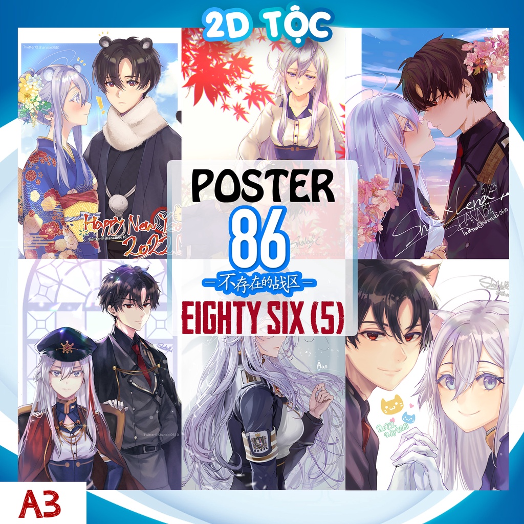 POSTER A3 ANIME MANGA LIGHT NOVEL 86 EIGHTY SIX (5) - 2D Tộc Shop