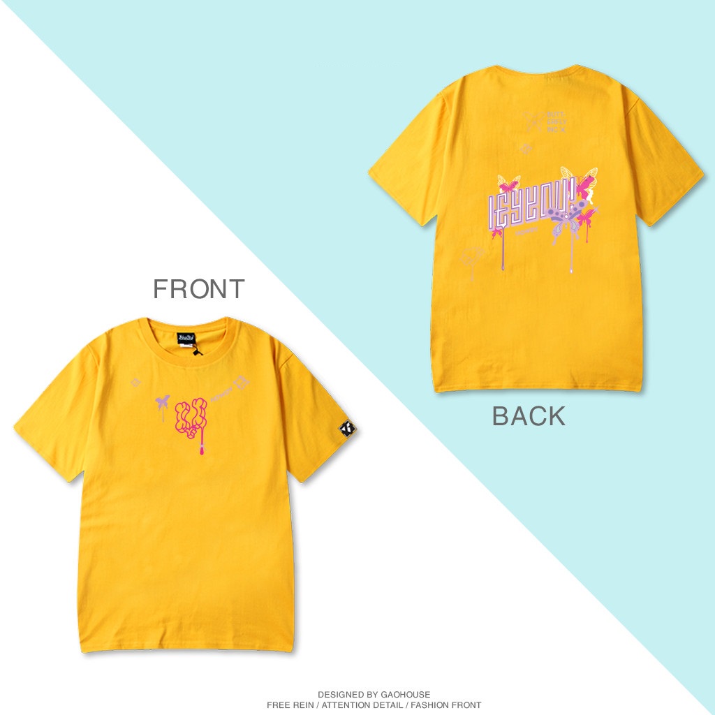 Áo thun Unisex form rộng HEY YOU BUTTERFLY phong cách Hàn Quốc[V212]