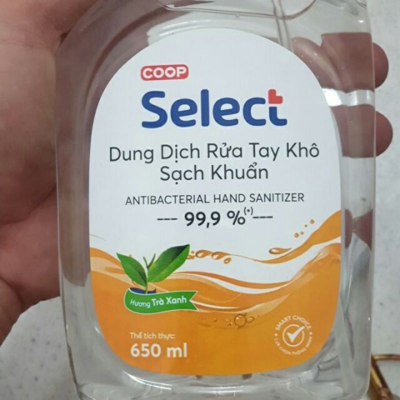 Xịt Rửa Tay Khô 650ml hàng C.Select sát khuẩn 99,99% mọi thứ.