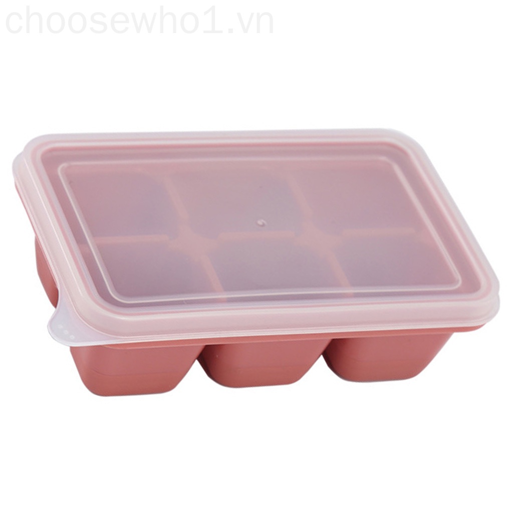 Khuôn làm nước đá/ socola Mini 6 ngăn kèm nắp DIY
