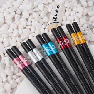Đũa ăn khảm xoắn cao cấp không trơn trượt (HỘP 10 ĐÔI) 88196 SIÊU THỊ GIÁ RẺ VP88