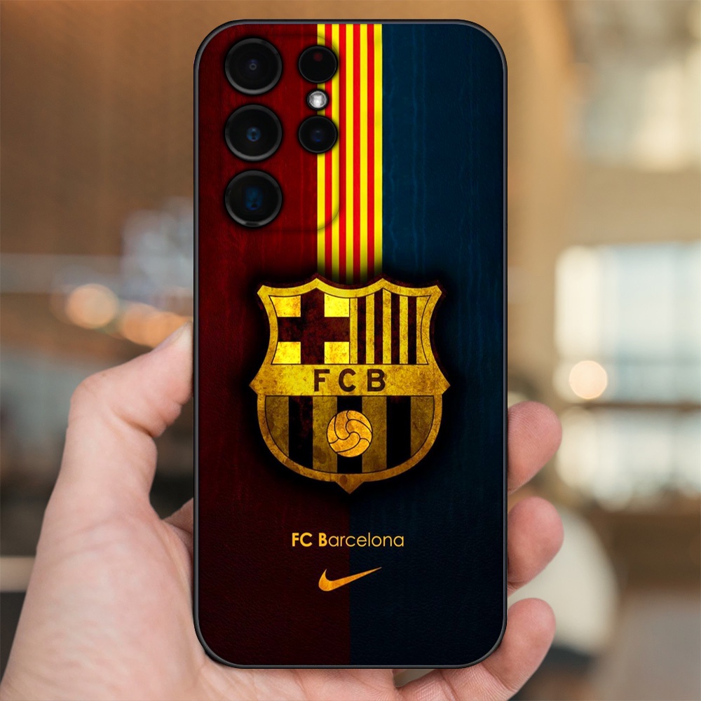Ốp lưng Samsung S21 Ultra, S22 Ultra viền đen in hình Barcelona Barca