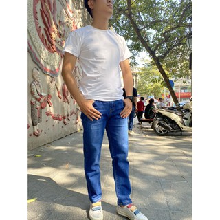 Quần Jean bò nam co giãn basic cao cấp trẻ trung bền, đẹp, rẻ
