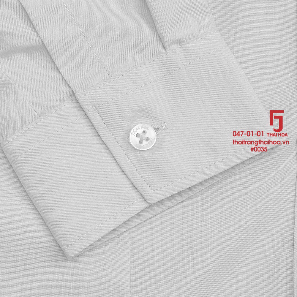 Áo sơ mi trắng nữ tay dài kiểu công sở đẹp bigsize vải cotton Thái Hoà 047-01-01 | BigBuy360 - bigbuy360.vn