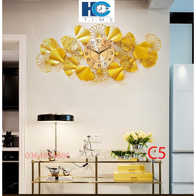 Đồng hồ treo tường trang trí decor C5 kích thước 100x45 cm