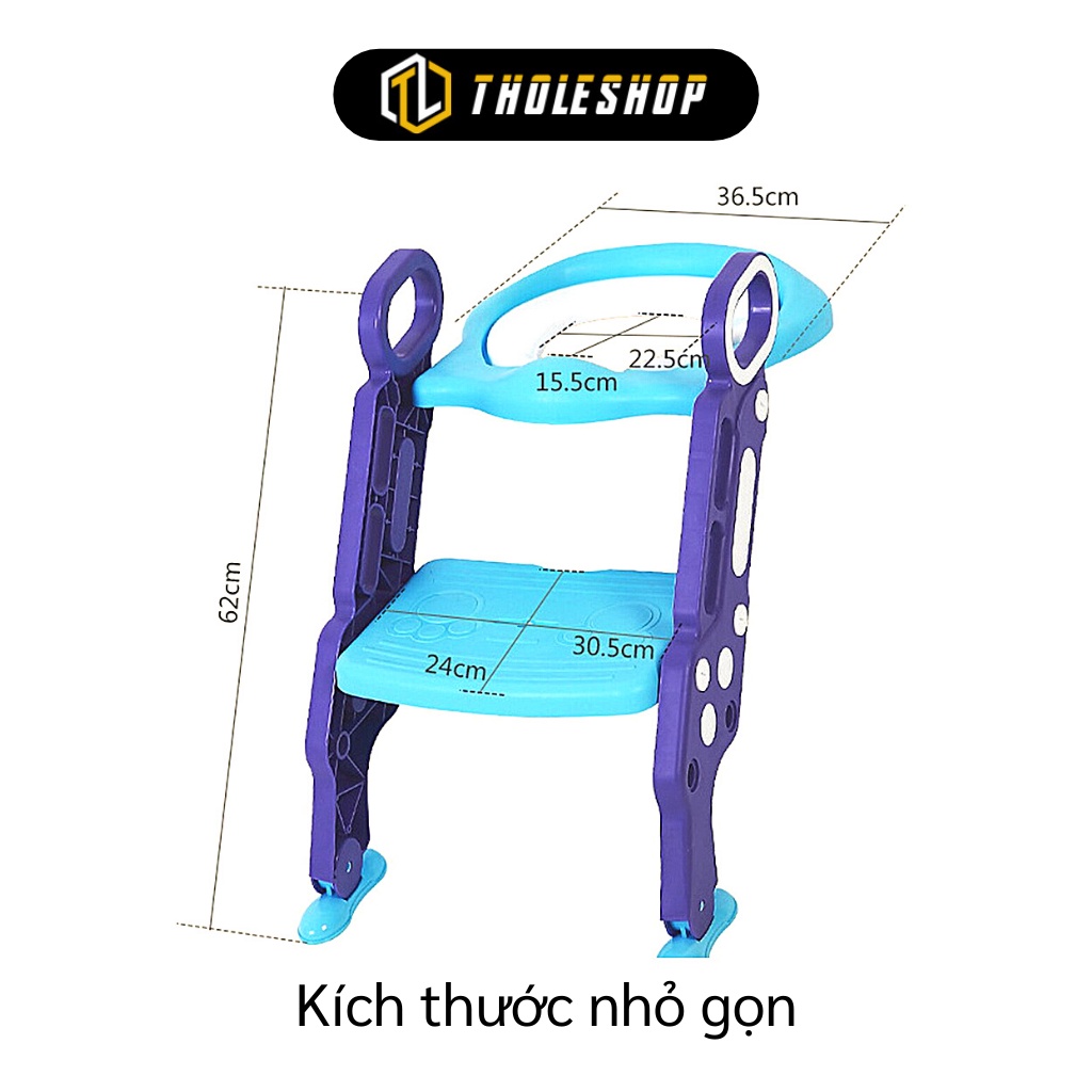Ghế Ngồi Bồn Cầu Cho Bé - Nắp Bồn Cầu Có Cầu Thang Và Tay Vịn Đi Vệ Sinh An Toàn Cho Bé  7547