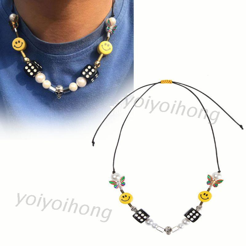 Dây Chuyền Mặt Hình Đầu Lâu Đính Ngọc Trai Nhân Tạo Thời Trang Cho Nữ