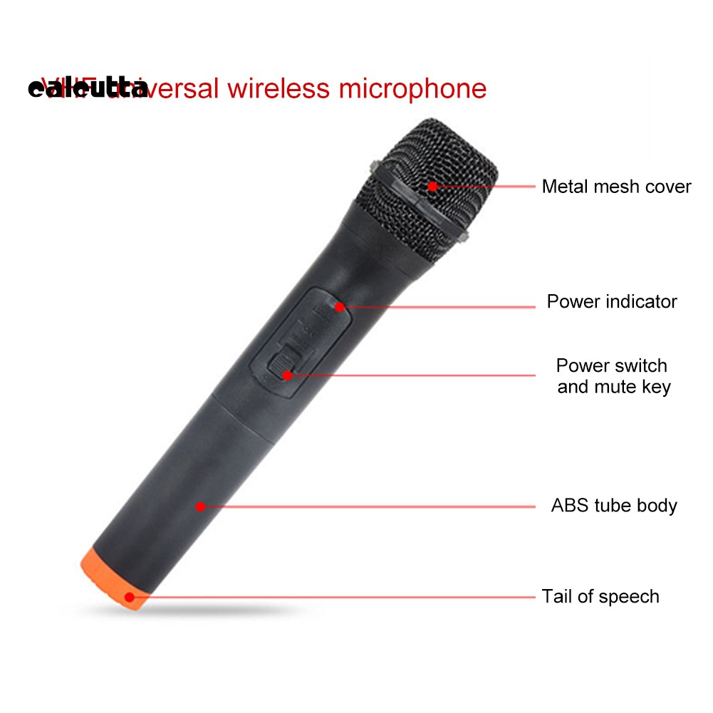 ✡YYW✡UHF 3.5mm 6.35mm Handheld Wireless Microphone Karaoke Mic with USB Receiver