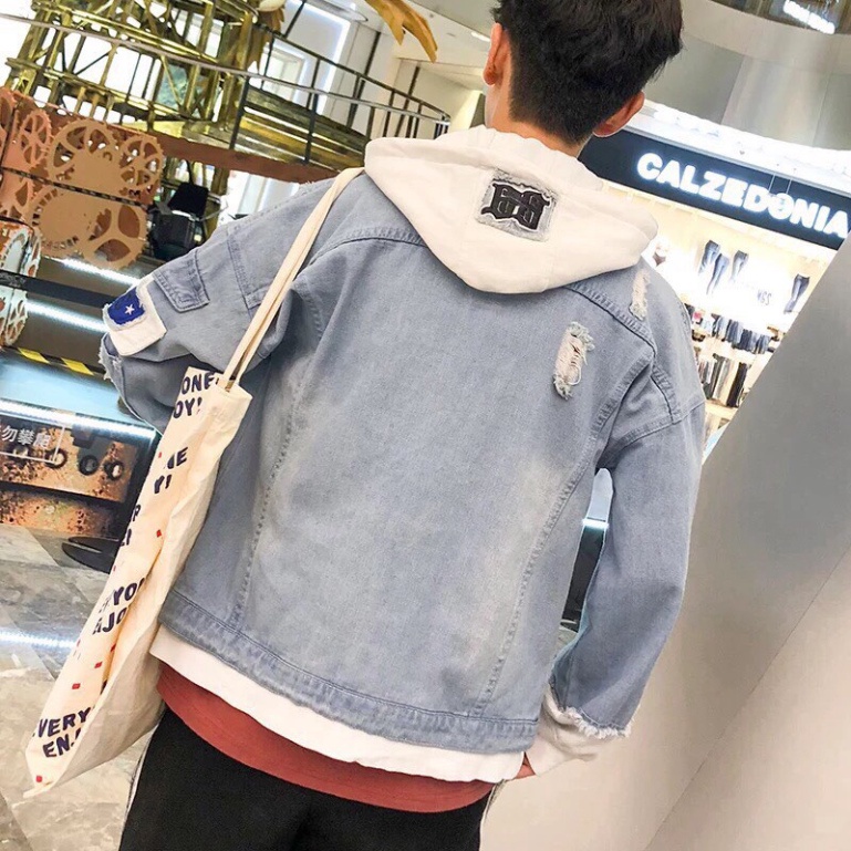 Áo Khoác Liền Mũ Có Nón Nam Nữ Jean Nam Đẹp Cao Cấp Áo Rin HOT TREND - Hàng nhập khẩu