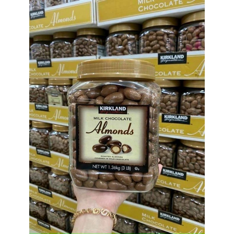 🥔🍫 CHOCOLATE SỮA BỌC HẠNH NHÂN KIRKLAND 1.36KG MỸ ☘️🍁