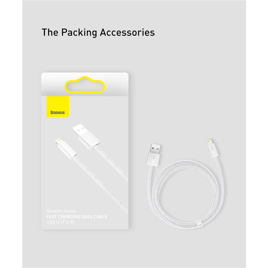 Dây cáp Baseus hỗ trợ sạc nhanh đầu cắm USB cho iPhone 13 Pro Max 12 mini pro max