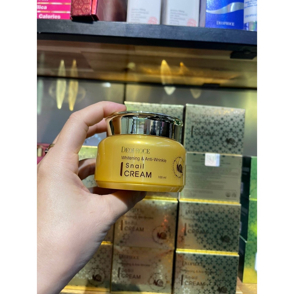 Kem DEOPROCE làm trắng và chống nếp nhăn thành phần từ dịch nhầy ốc sên 100 ml