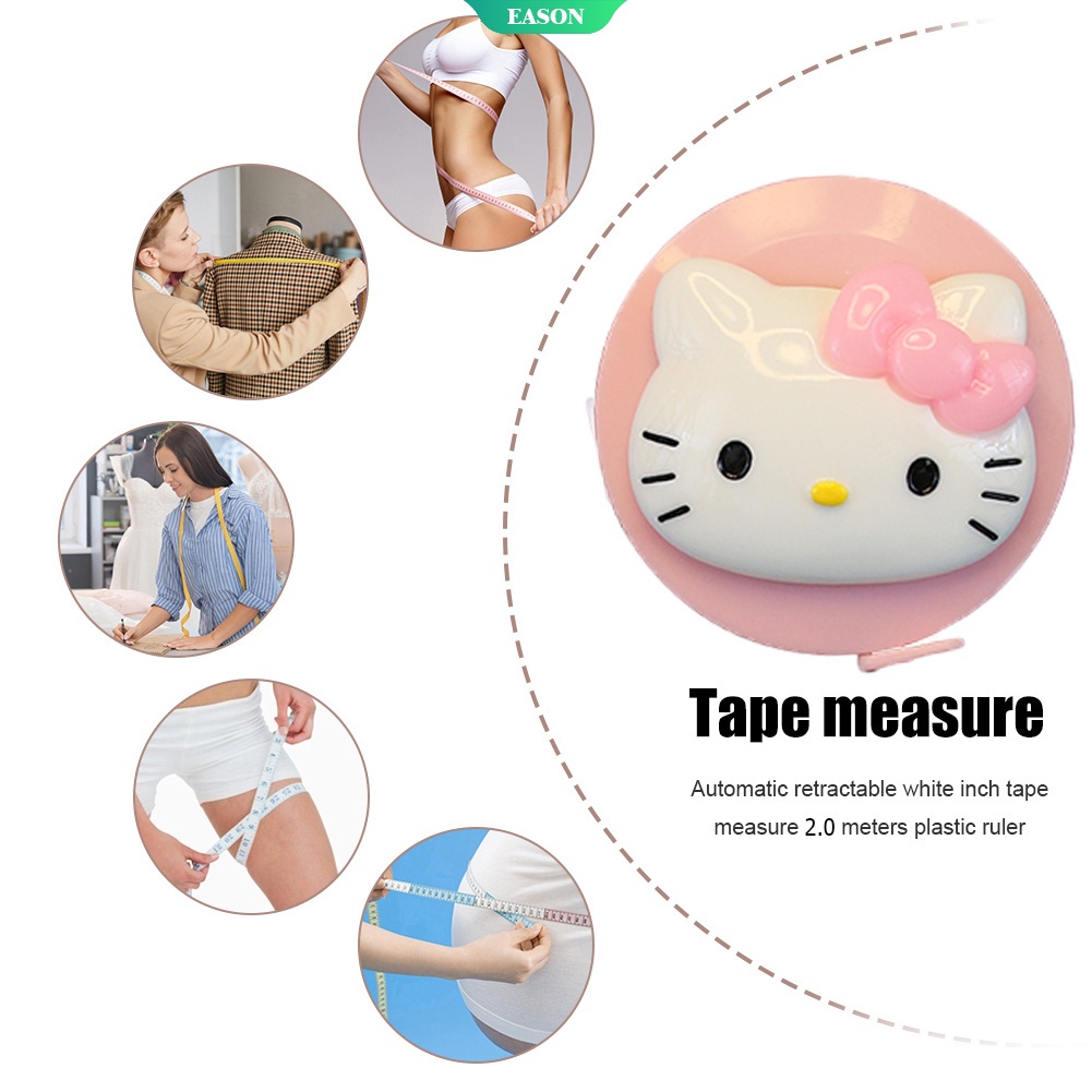 Thước Dây Cuộn Tròn Hình Con Heo Và Hello Kitty 1,5 m