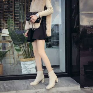 Bốt da cổ ngắn