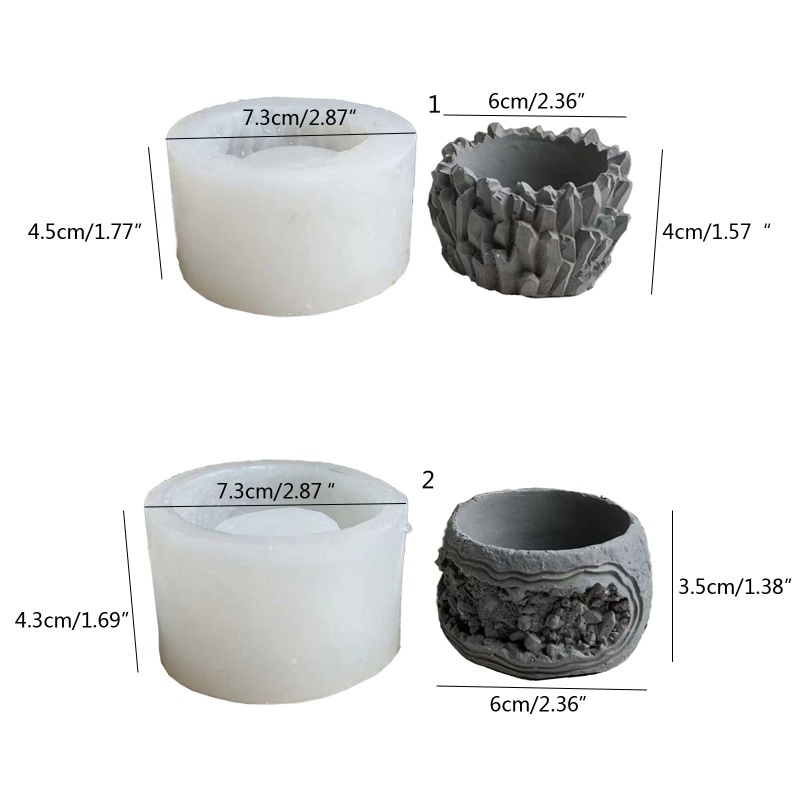 Khuôn Silicone Làm Chậu Hoa Sen Đá Resin