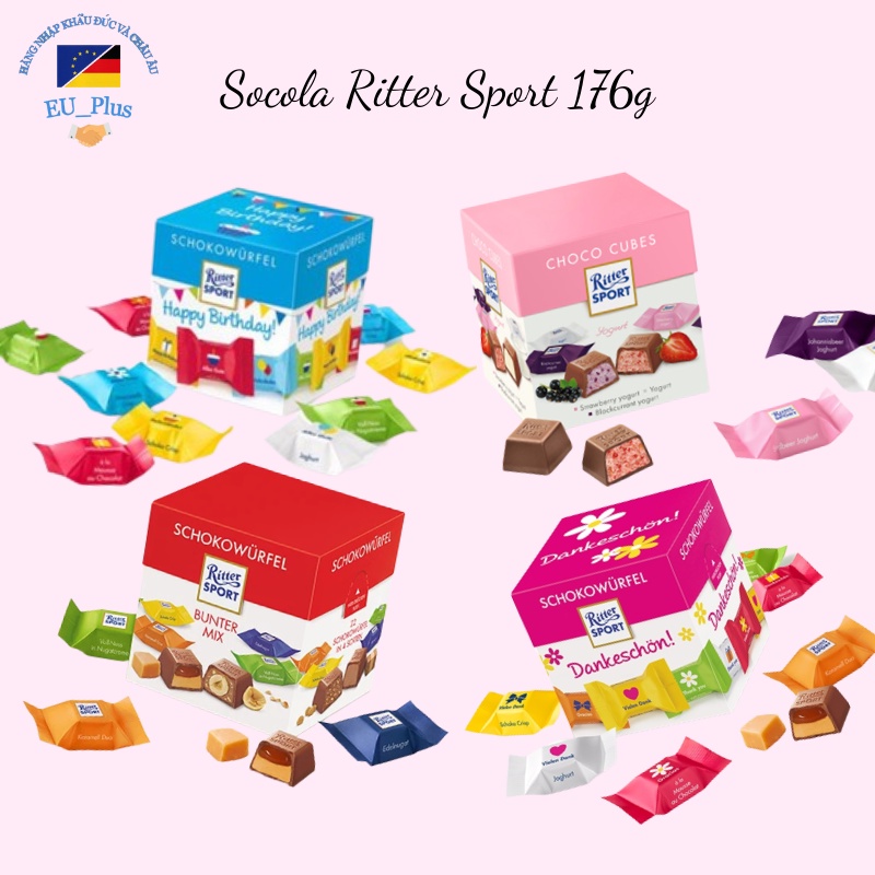 Sô cô la Ritter Sport Schokowurfel 176g - Đức mới
