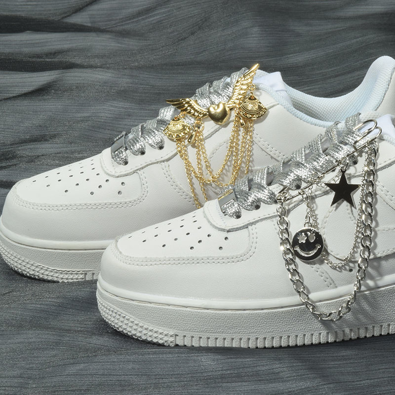 Dây Xích Trang Trí Phong Cách Rock punk Hiphop AF1 Air Force No DIY Ghim Cài Giày 1 Cái Cho Nam Nữ