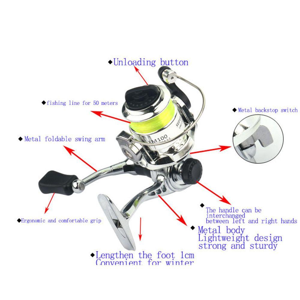 Máy Câu Cá Mini 2 + 1 Vòng Bi Chuyên Nghiệp