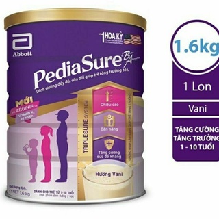 Lon sữa bột Pediasure Hương Vani 1,6kg