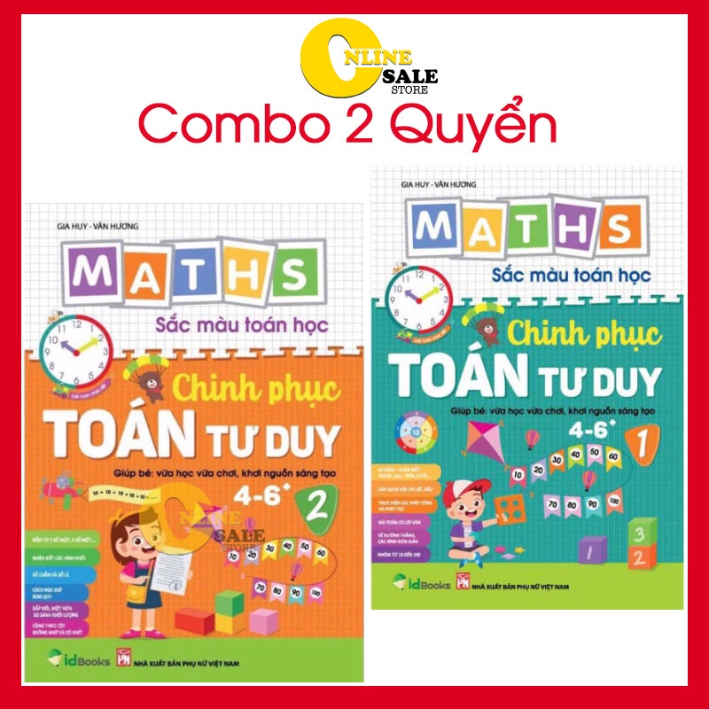 [Giá Tốt] Combo 2 quyển sắc màu tư duy cho bé từ 4-6T với 62 bài học,Rèn luyện kỹ năng quan sát, so sánh khổ to
